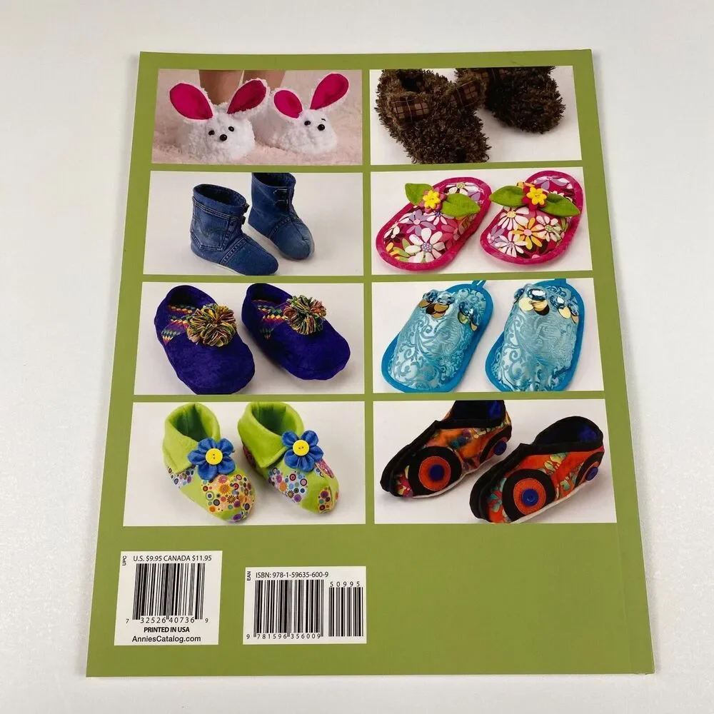 Sew Slippers for Kids Annie's Sewing Paperback By Julie Johnson 8 Patterns DIY